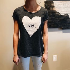 Yes heart shirt